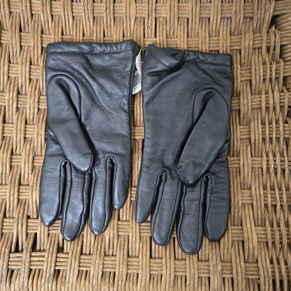 Dark brown sheepskin NWT‎ Gloves wool lined size 4